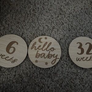 Wooden Baby Milestone Discs